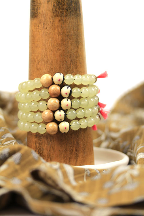 (image pour) Bracelet Perle Verre Citron 🍋